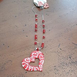 Red Heart Pendant Necklace